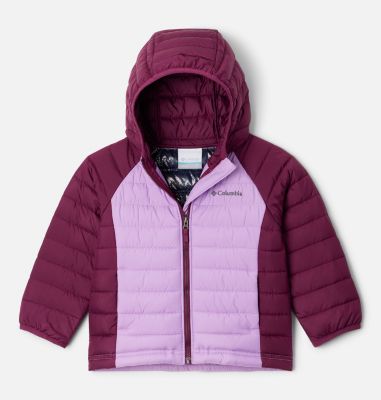 Columbia Girls' Toddler Powder Lite Hooded Jacket - 2T - Purple