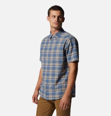 Mountain Hardwear Men's Big Cottonwood Short Sleeve Shirt - M - Blue