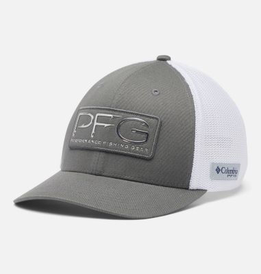 Columbia PFG Hooks Mesh Ball Cap - High Crown - L/XL - Grey