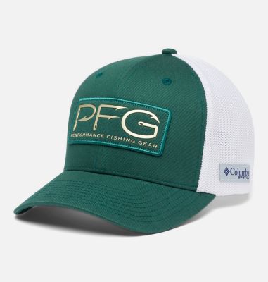 Columbia PFG Hooks Mesh Ball Cap - High Crown - L/XL - Green