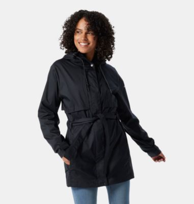 Columbia Women's Pardon My Trench Rain Jacket - L - Black