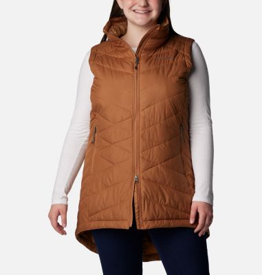 Columbia Women's Heavenly Long Vest - Plus Size - 1X - Brown