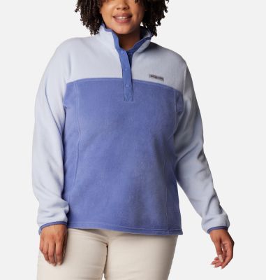 Columbia Women's Benton Springs 1/2 Snap Pullover - 1X - Purple