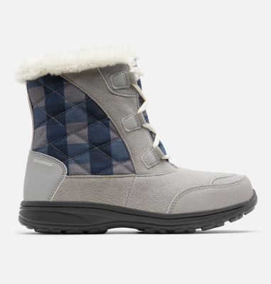 Columbia Women's Ice Maiden Shorty Boot - Size 8 - GreyPlaid  Ti