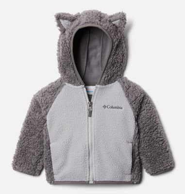 Columbia Foxy Baby Sherpa Full Zip Jacket - 6/12 - Grey