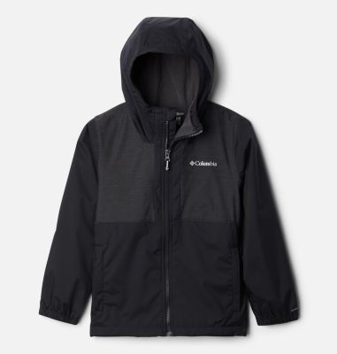 Columbia Boys' Rainy Trails Fleece Lined Jacket - S - Black