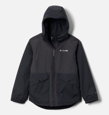 Columbia Girls' Rainy Trails Fleece Lined Jacket - XS - Black