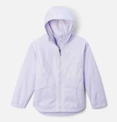 Columbia Girls' Rainy Trails Fleece Lined Jacket - S - Purple