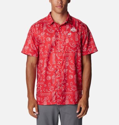 Columbia Men's Collegiate PFG Super Slack Tide  Shirt - Ohio State-