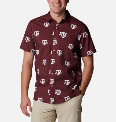 Columbia Men's Collegiate PFG Super Slack Tide  Shirt - Texas A&M-