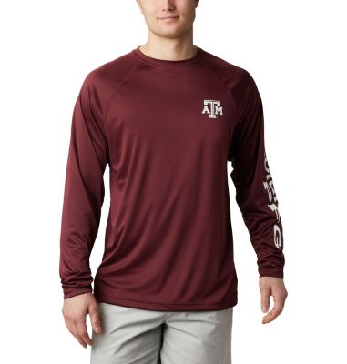 Columbia Men's Collegiate PFG Terminal Tackle  Long Sleeve Shirt - Texas A&M-