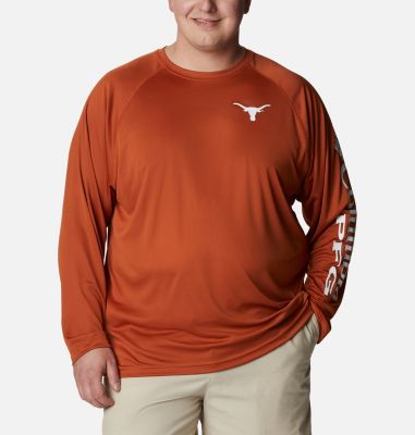 Columbia Men's Collegiate PFG Terminal Tackle  Long Sleeve Shirt - Big - Texas-