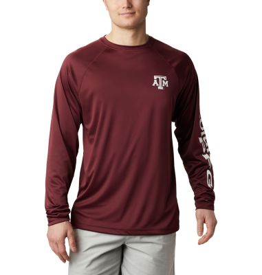 Columbia Men's Collegiate PFG Terminal Tackle  Long Sleeve Shirt - Tall - Texas A&M-