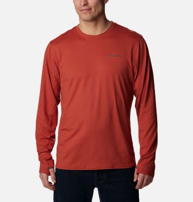Columbia Men's Tech Trail Long Sleeve Crew II Shirt - XL - Red