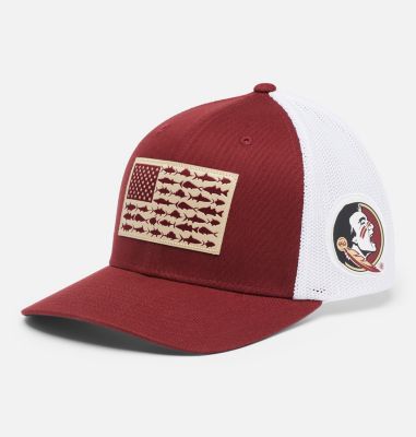 Columbia PFG Mesh  Fish Flag Ball Cap - Florida State-