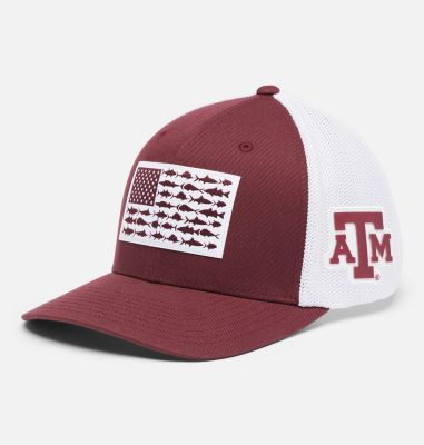 Columbia PFG Mesh  Fish Flag Ball Cap - Texas A&M-