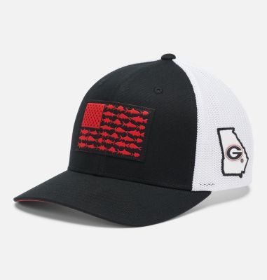 Columbia PFG Mesh  Fish Flag Ball Cap - Georgia-