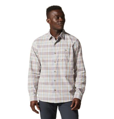 Mountain Hardwear Men's Big Cottonwood Long Sleeve Shirt - S - Brown