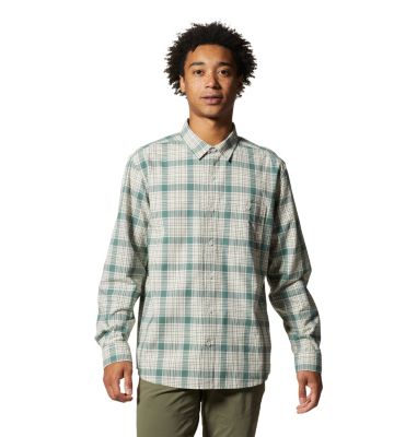 Mountain Hardwear Men's Big Cottonwood Long Sleeve Shirt - L - Green