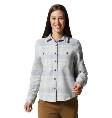 Mountain Hardwear Women's Plusher Long Sleeve Shirt - S - Grey