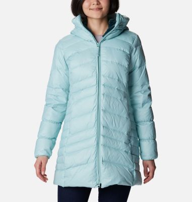 Columbia Women's Autumn Park Down Hooded Mid Jacket - S - Blue