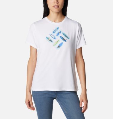Columbia Women's Sun Trek Graphic T-Shirt - M - White