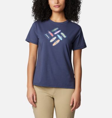 Columbia Women's Sun Trek Graphic T-Shirt - XS - Blue