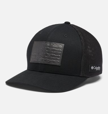 Columbia PFG Mesh  Leather Fish Flag  Ball Cap-