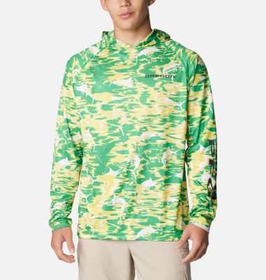 Columbia Men's Collegiate PFG Super Terminal Tackle  Hoodie - Oregon-