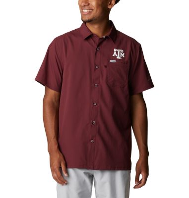 Columbia Men's Collegiate PFG Slack Tide  Camp Shirt - Texas A&M-