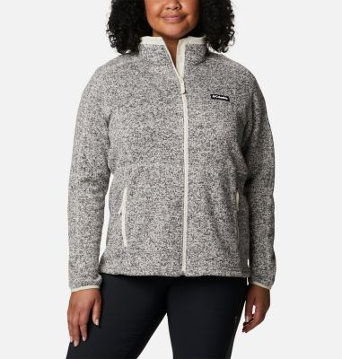 Columbia Women's Sweater Weather Full Zip - Plus Size - 2X - Grey