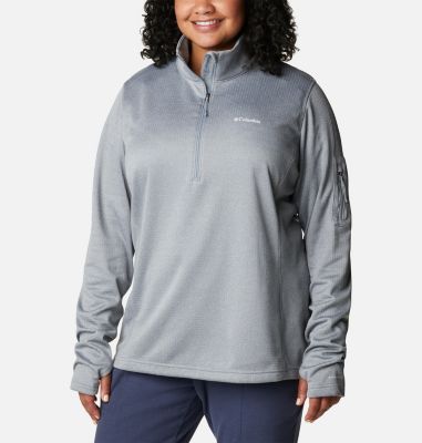 Columbia Women's Park View  Grid Half Zip Fleece Pullover - Plus Size-