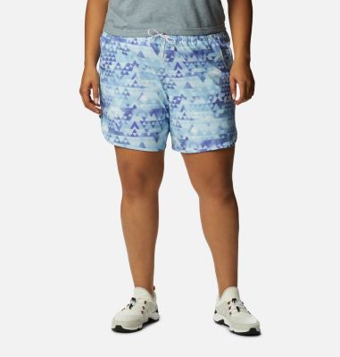 Columbia Women's Bogata Bay  Stretch Printed Shorts - Plus Size-