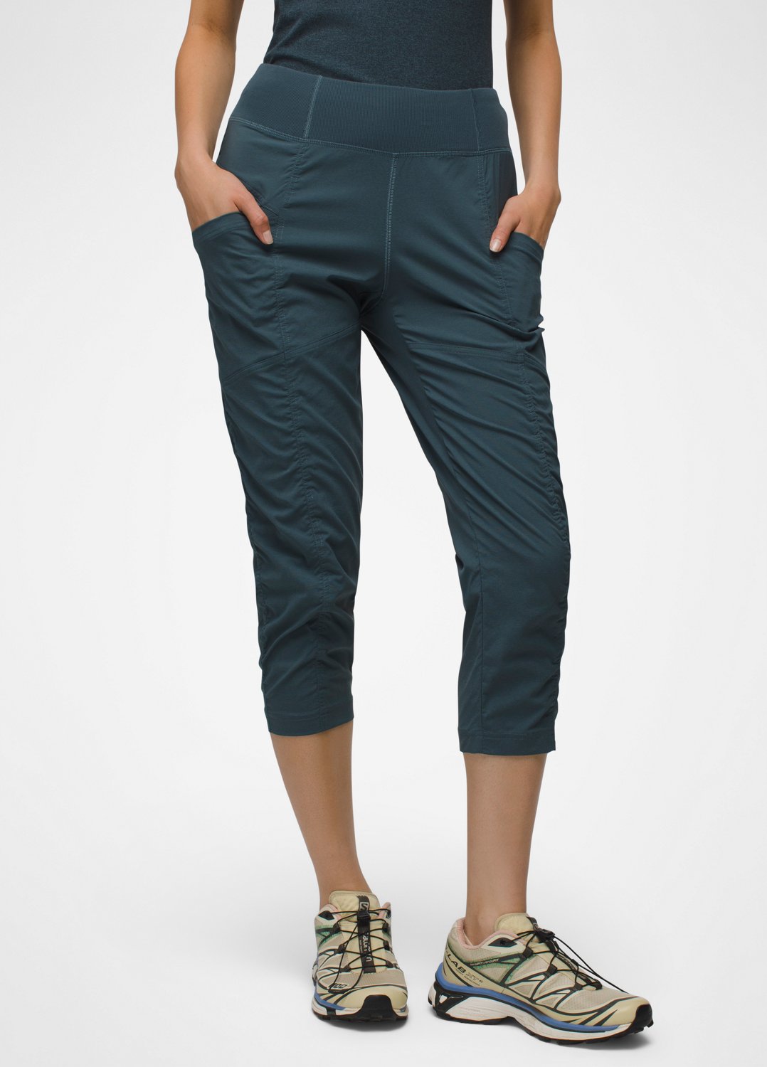 Womens prAna Koen Capri - Grey Blue