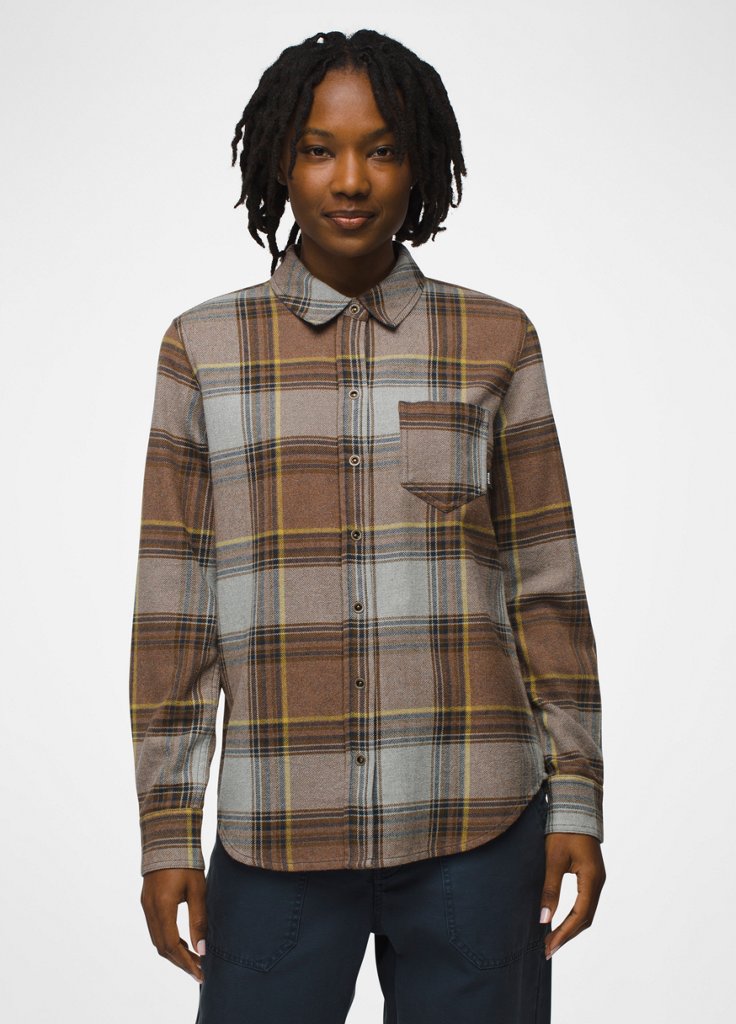 Womens prAna Golden Canyon Flannel - Earthbound