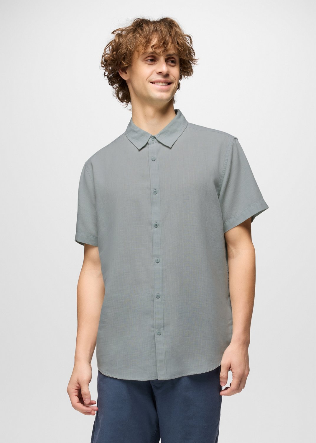 Mens prAna Lindores Shirt - Saltwater