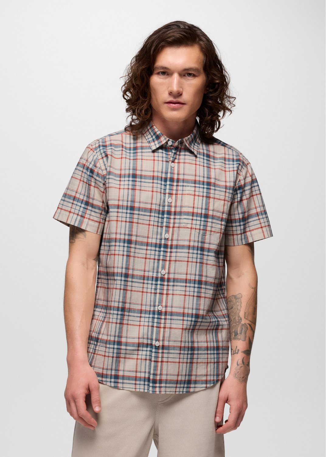Mens prAna Groveland Shirt - Soft White