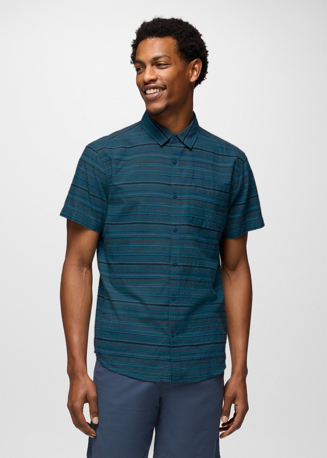 Mens prAna Groveland Shirt - Catalina