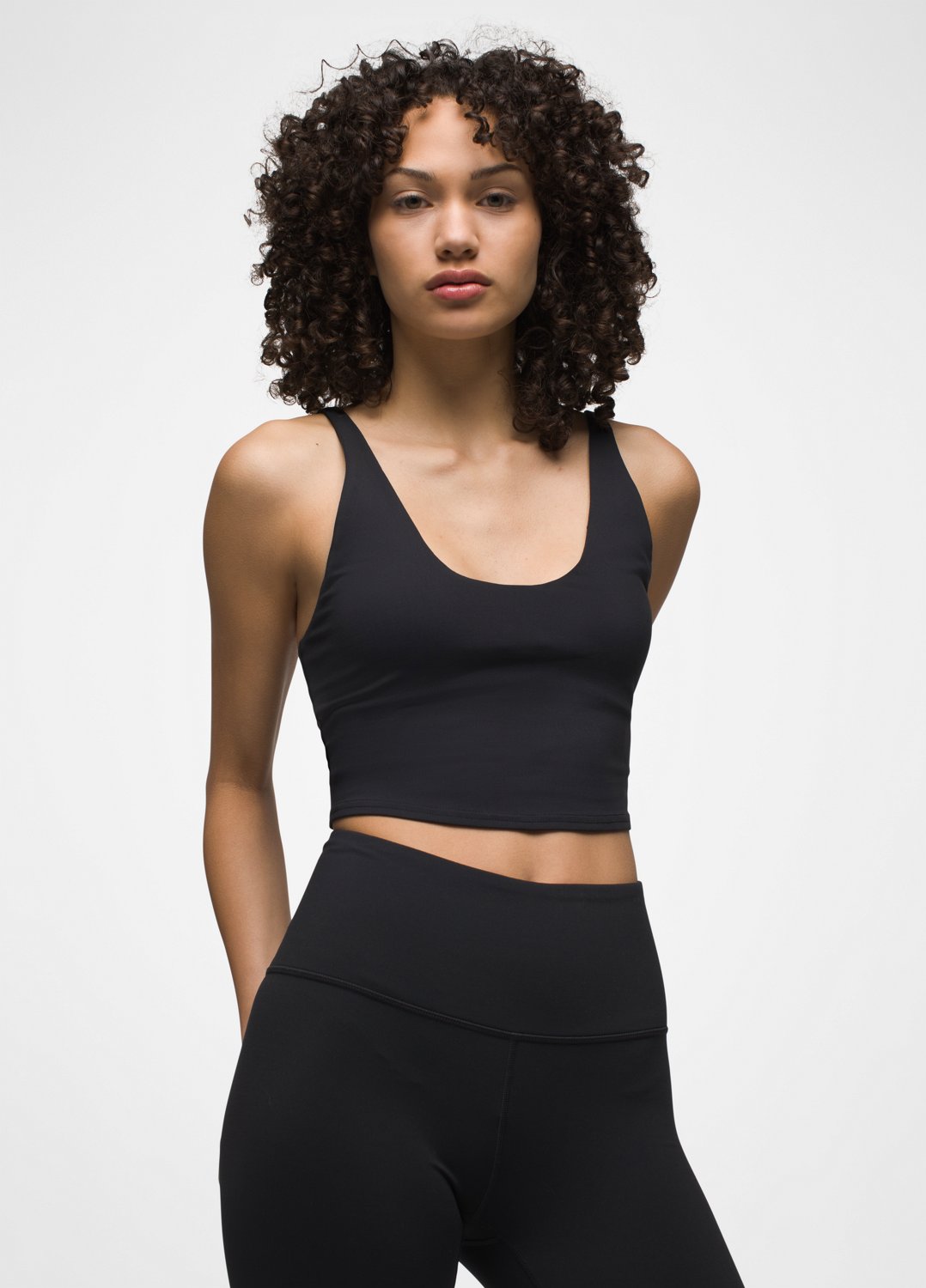 Womens prAna Chakara™ Crop Top - Black
