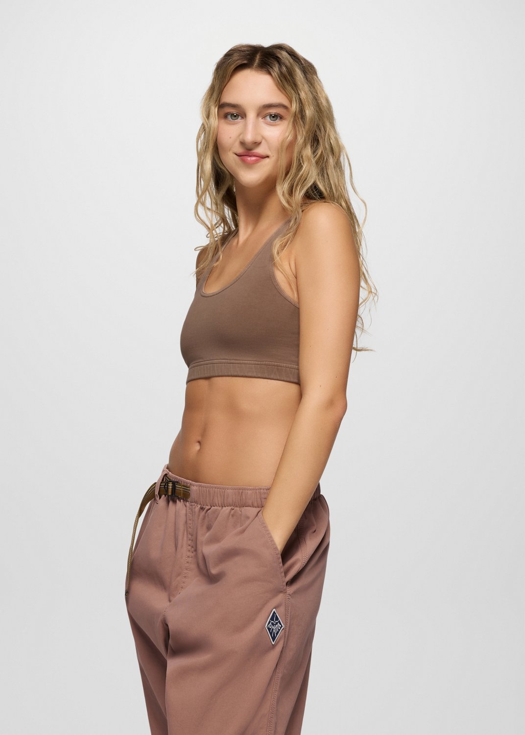 Womens prAna Tornado Bra - Shroom