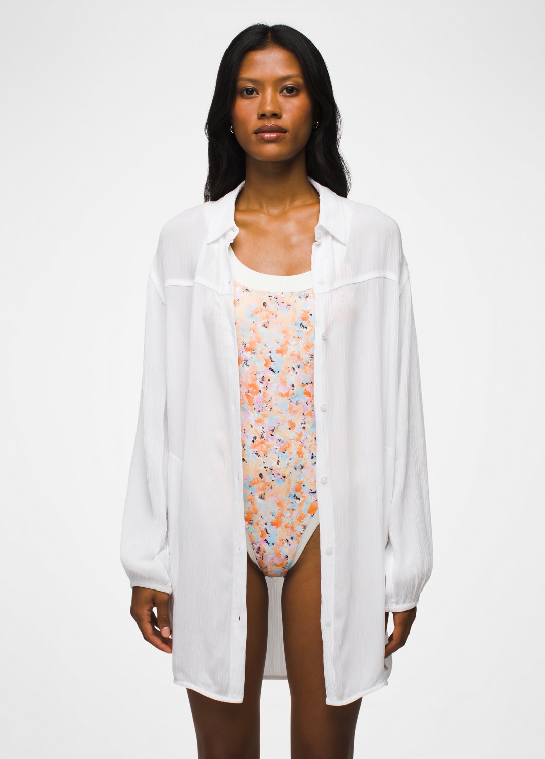 Womens prAna Fernie Shirt - White