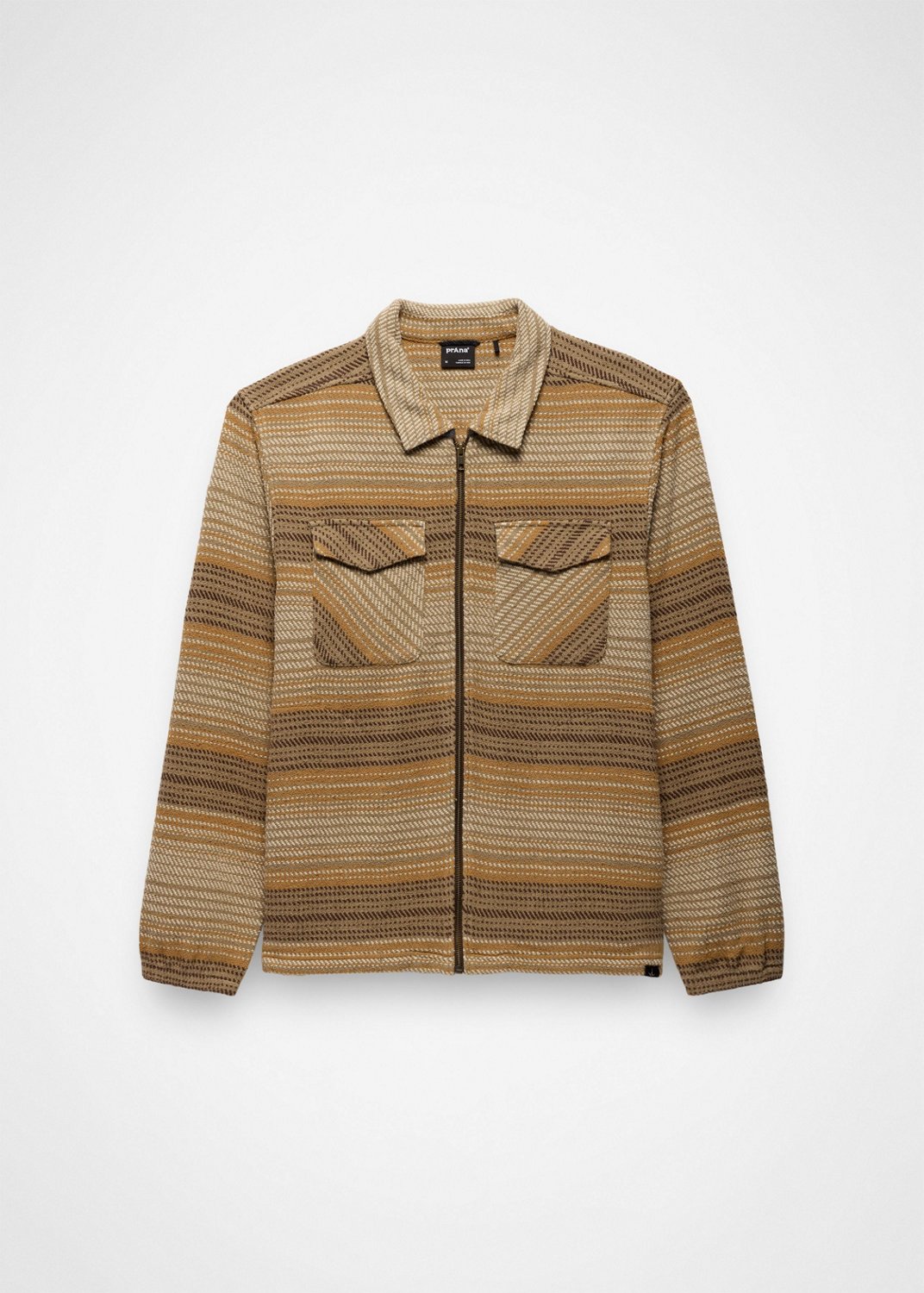 Gender Neutral prAna Heritage Zip Flannel - Dark Roast