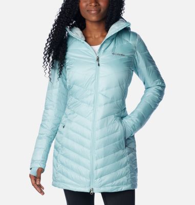 Columbia Women's Joy Peak Mid Insulated Hooded Jacket - XS - Blue
