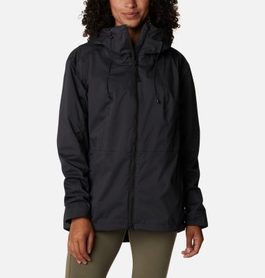 Columbia Women's Sunrise Ridge Rain Jacket - L - Black