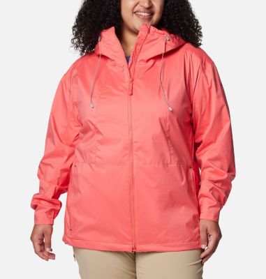 Columbia Women's Sunrise Ridge Rain Jacket - Plus Size - 1X - Red