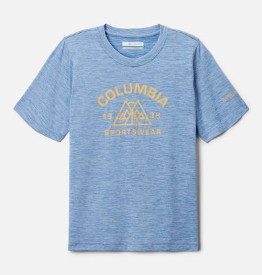 Columbia Boys' Mount Echo Short Sleeve Graphic Shirt - M - Blue