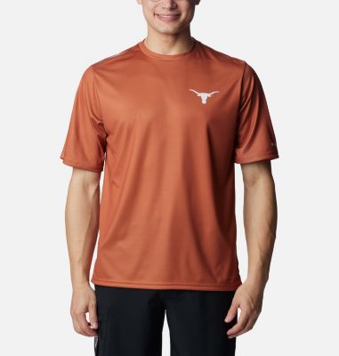 Columbia Men's Collegiate PFG Terminal Tackle  Short Sleeve Shirt - Texas-