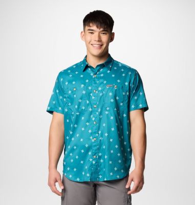 Columbia Men's Utilizer  Printed Woven Short Sleeve Shirt-