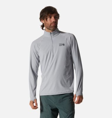 Mountain Hardwear Men's Crater Lake 1/2 Zip - S - Grey