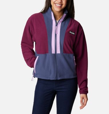 Columbia Women's Back Bowl Full Zip Fleece Jacket - XL - BlueRed